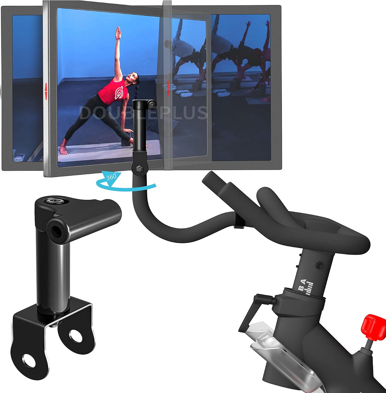 Doubleplus Pivot for Peloton Bike, Upgraded Swivel for Peloton Screen, 360 Degree Adjuster, Easily Adjust & Rotate Your Peloton Screen, Accessories for Peloton (Not for Peloton Bike+)