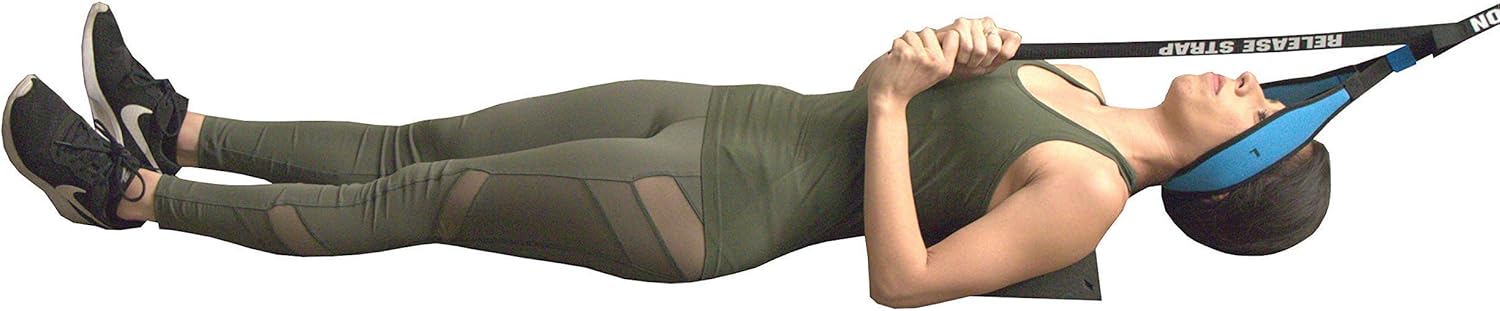 Fisher Traction Neck Traction Device for Neck Pain Relief, Posture Therapy Corrector, Door Traction Device for Spine Decompression and Joint Stretching, Portable Neck Traction Therapy Pack of 2