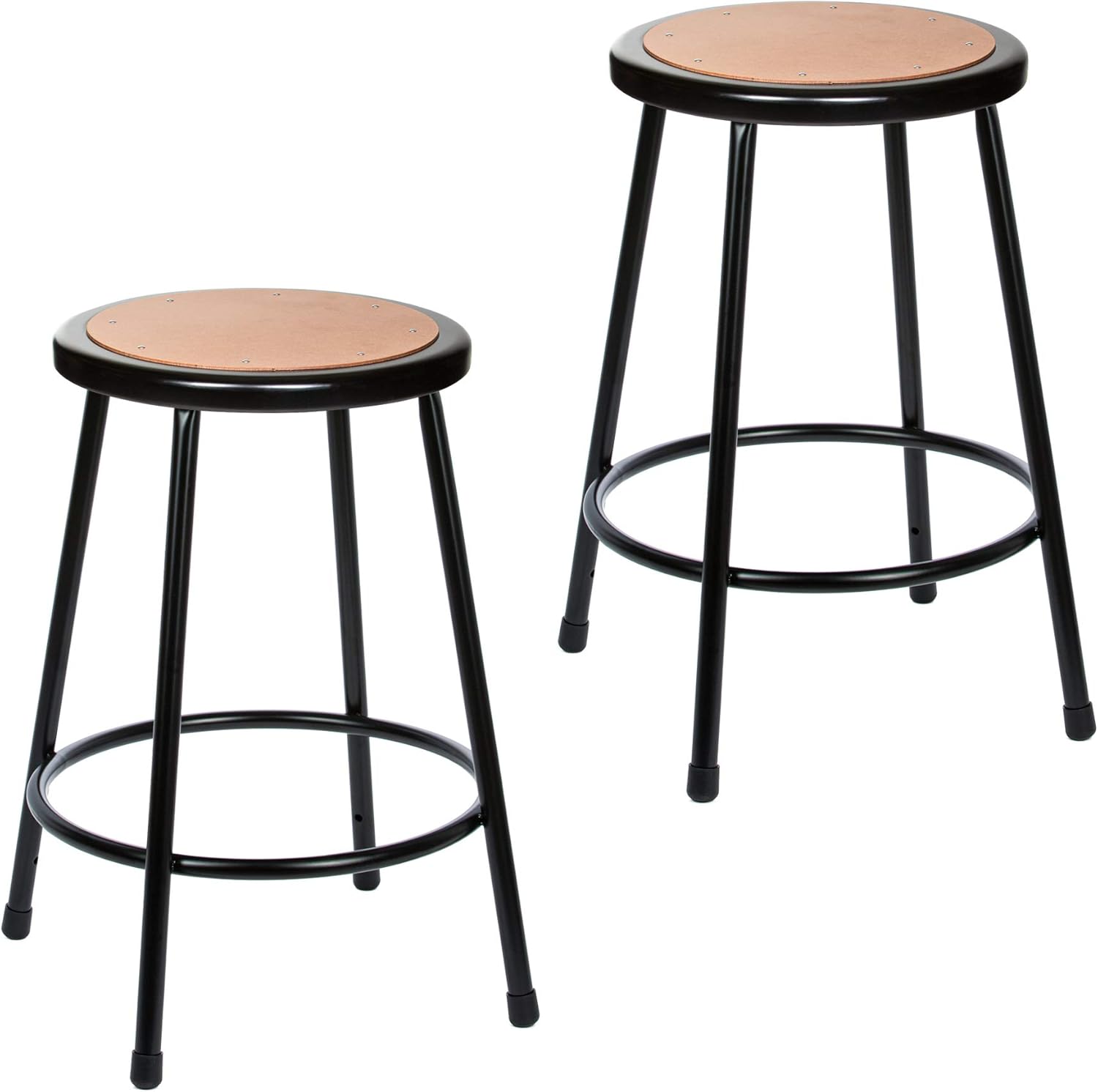 (2 Pack) OEF Furnishings Black Shop Stool, 30