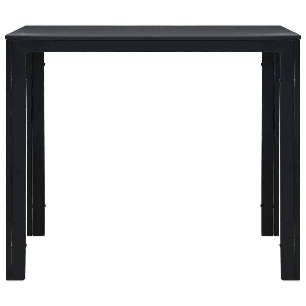 vidaXL Coffee Table Black 30.7x22x30.7x22x29.1x22 HDPE Wood Look