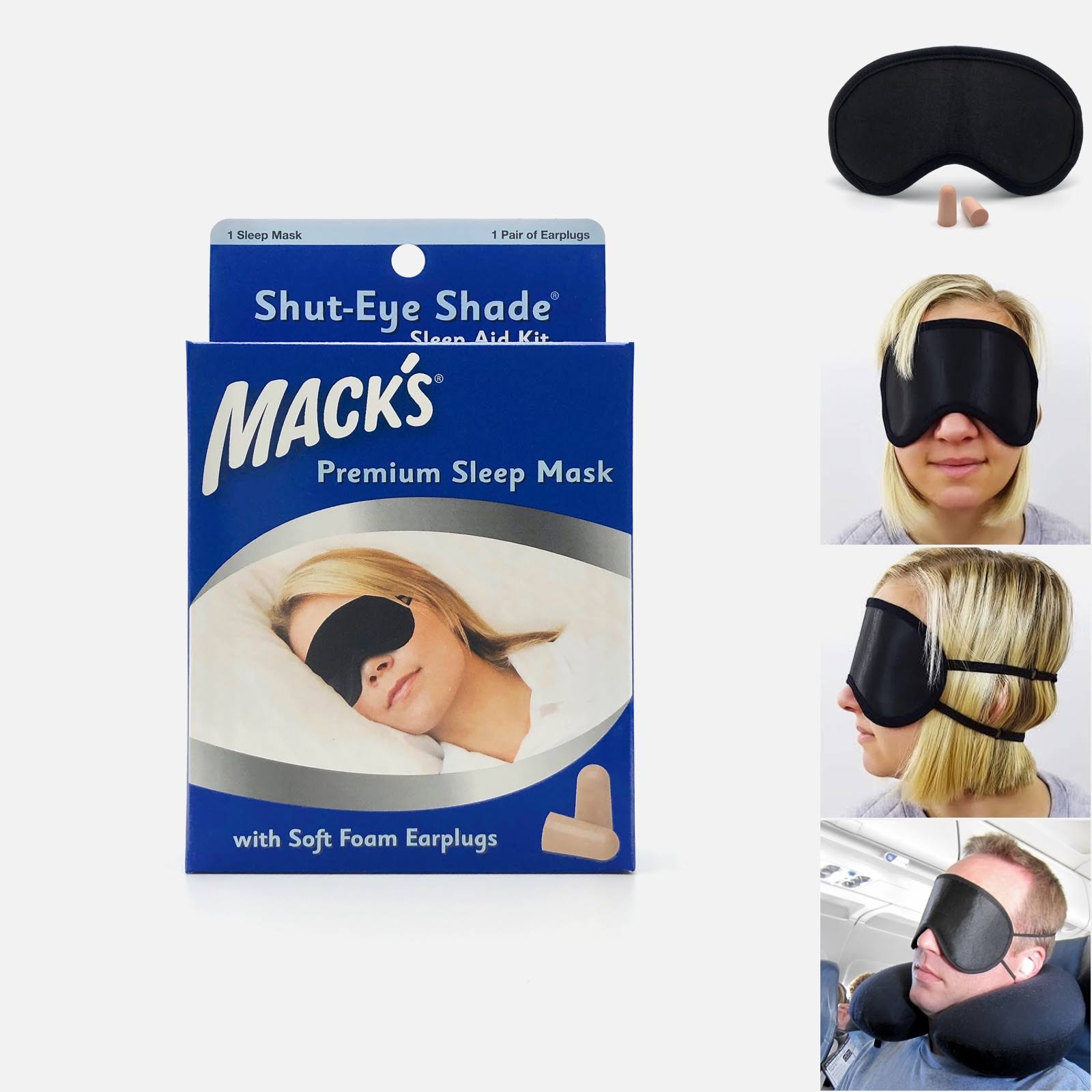 Mack&s Shut-Eye Shade Premium Sleep Mask with Soft Foam Earplugs