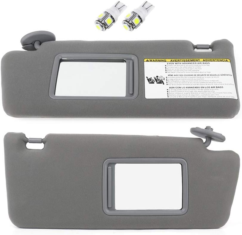 SCITOO A Pair Gray Sun Visor Assembly fit for 2005-2011 for Toyota Tacoma Windshield Visor Without Sunroof