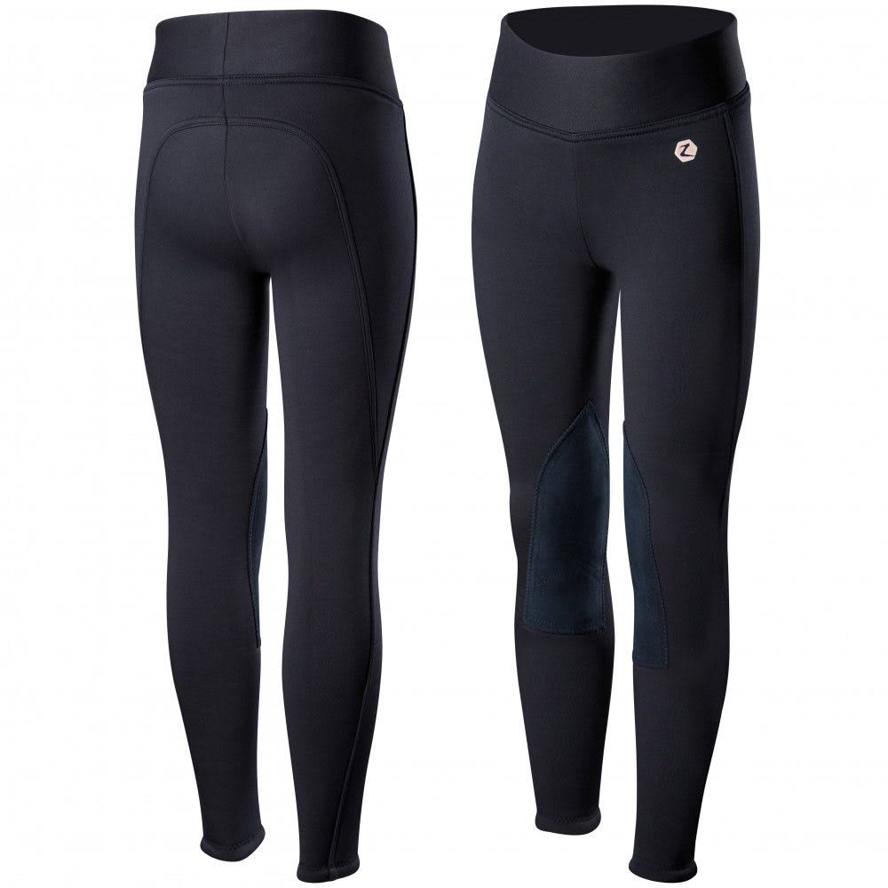 Horze Kids& Active Winter Knee Patch Tights - Dark Navy