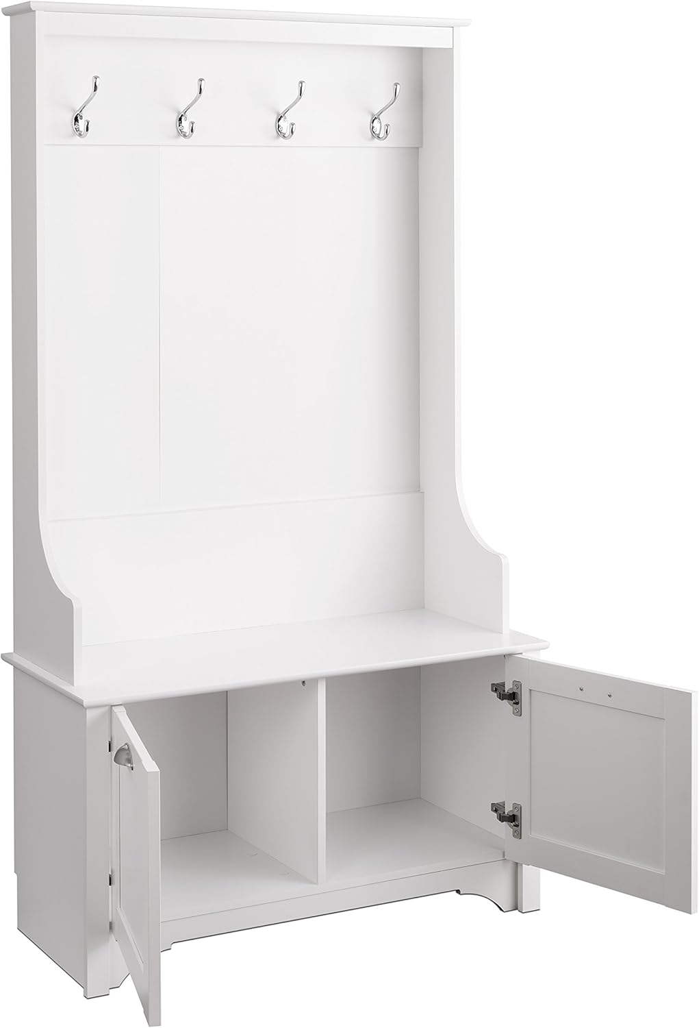Prepac Shaker Doors Hall Tree, White