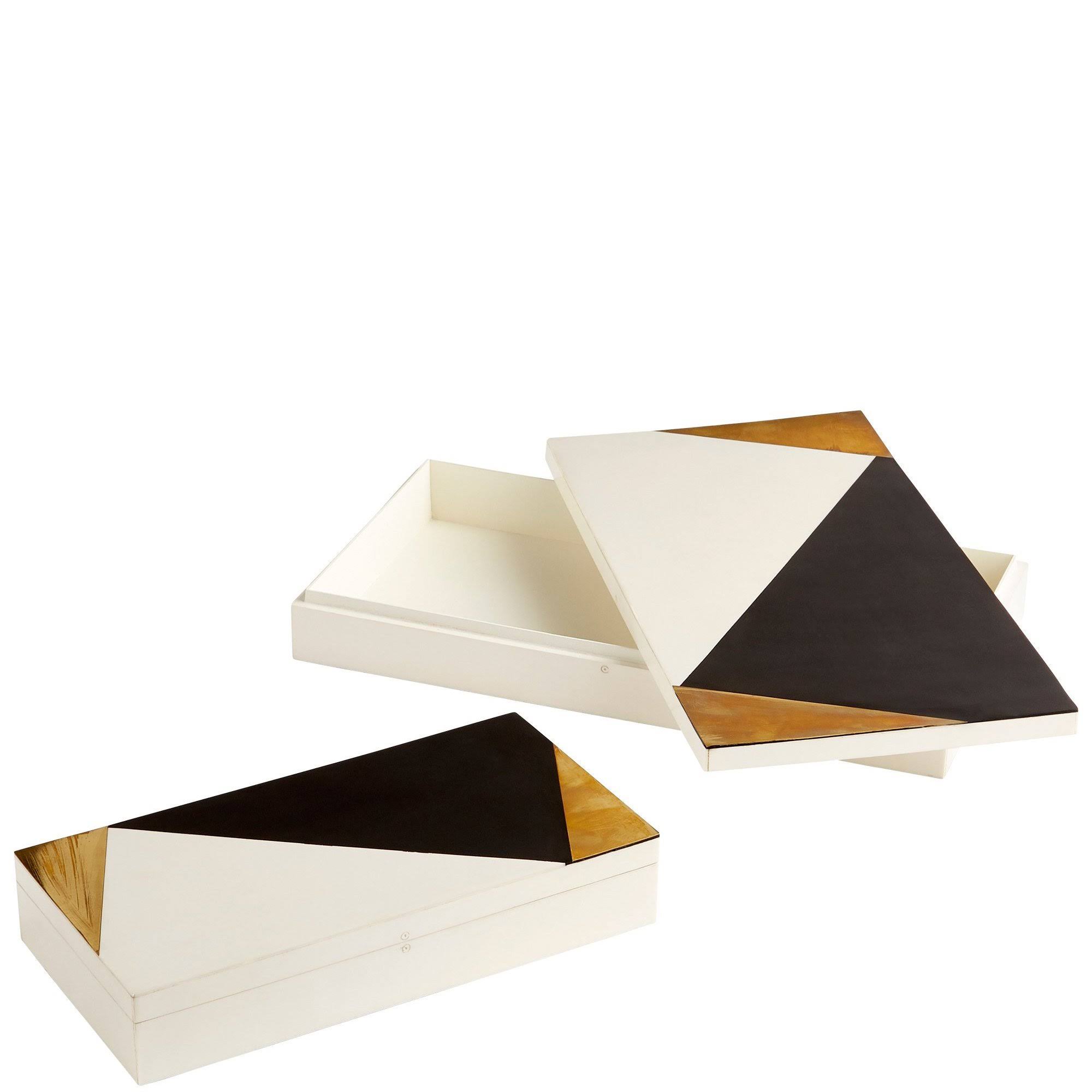 Cyan Design 10654 Modametric Black - Gold - White Container