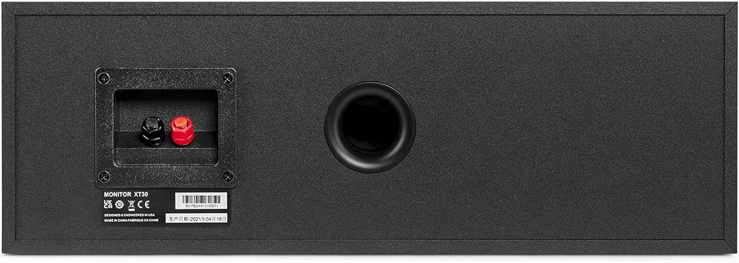 Polk Monitor XT30 Compact Center Channel Speaker - Hi-Res Audio Certified, Dolby Atmos & DTS:X Compatible, 1