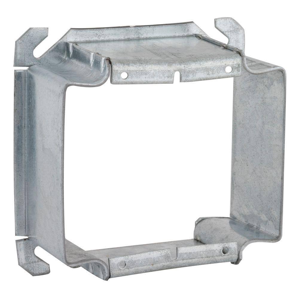 Raco 4 in. Square Two Device Mud Ring, Raised 2 in. (25-Pack) 796