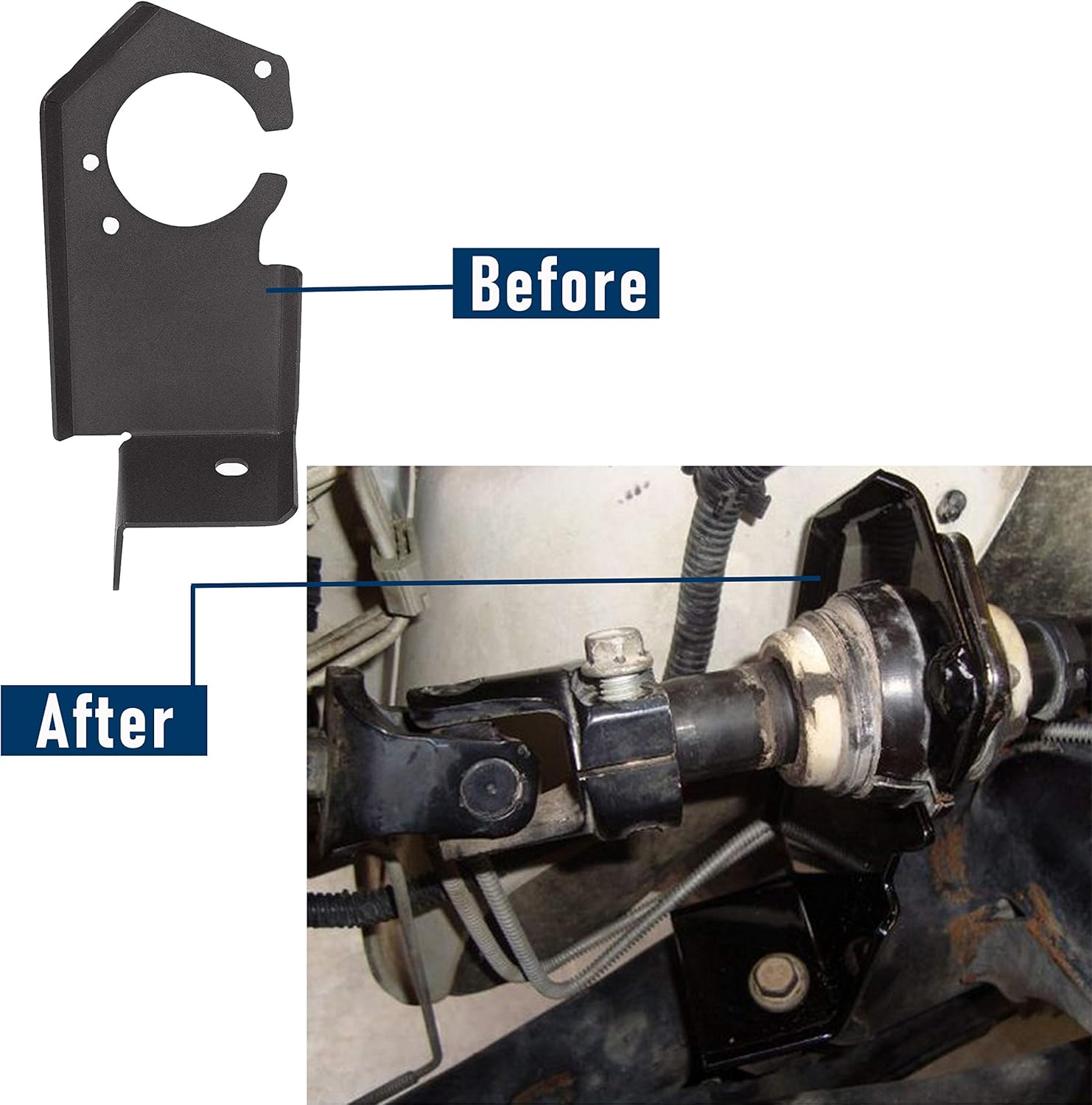 Hooke Road TJ Wrangler Body Lifts 1in Steering Shaft Riser Bracket Compatible with Jeep Wrangler 97-06 TJ with 1