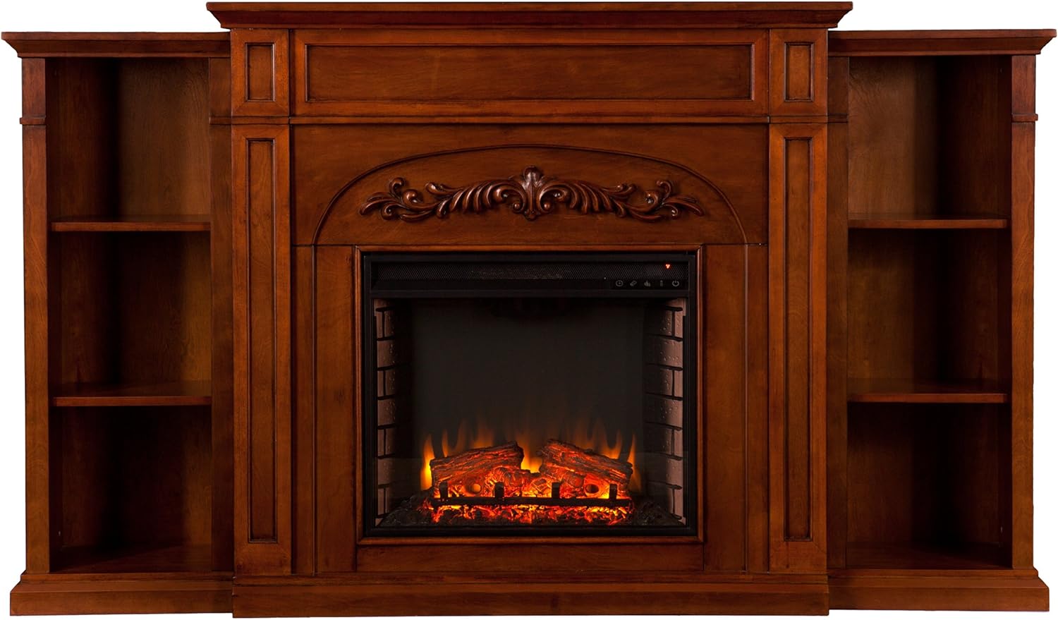 SEI Furniture Chantilly Fireplace, New Espresso