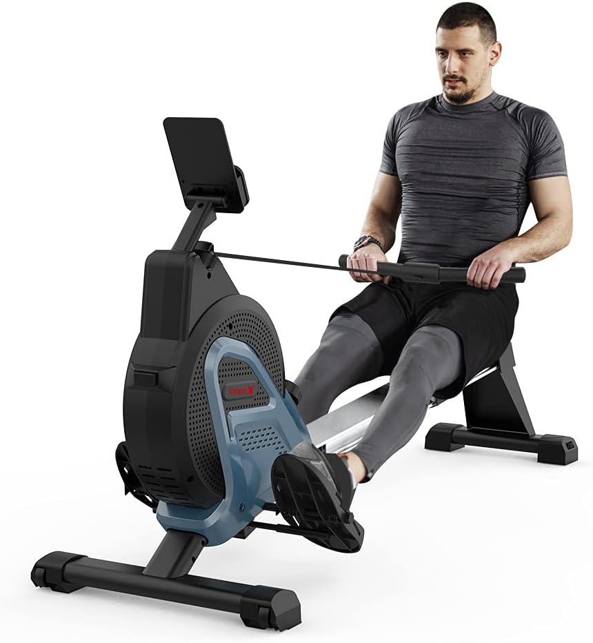 Dripex Magnetic Rowing Machine (2021 Upgrade Version) for Home Use Rower for Home Gym & Cardio Training Indoor with Aluminum Track, 16 Adjustable Resistance Level & Smart LCD Monitor