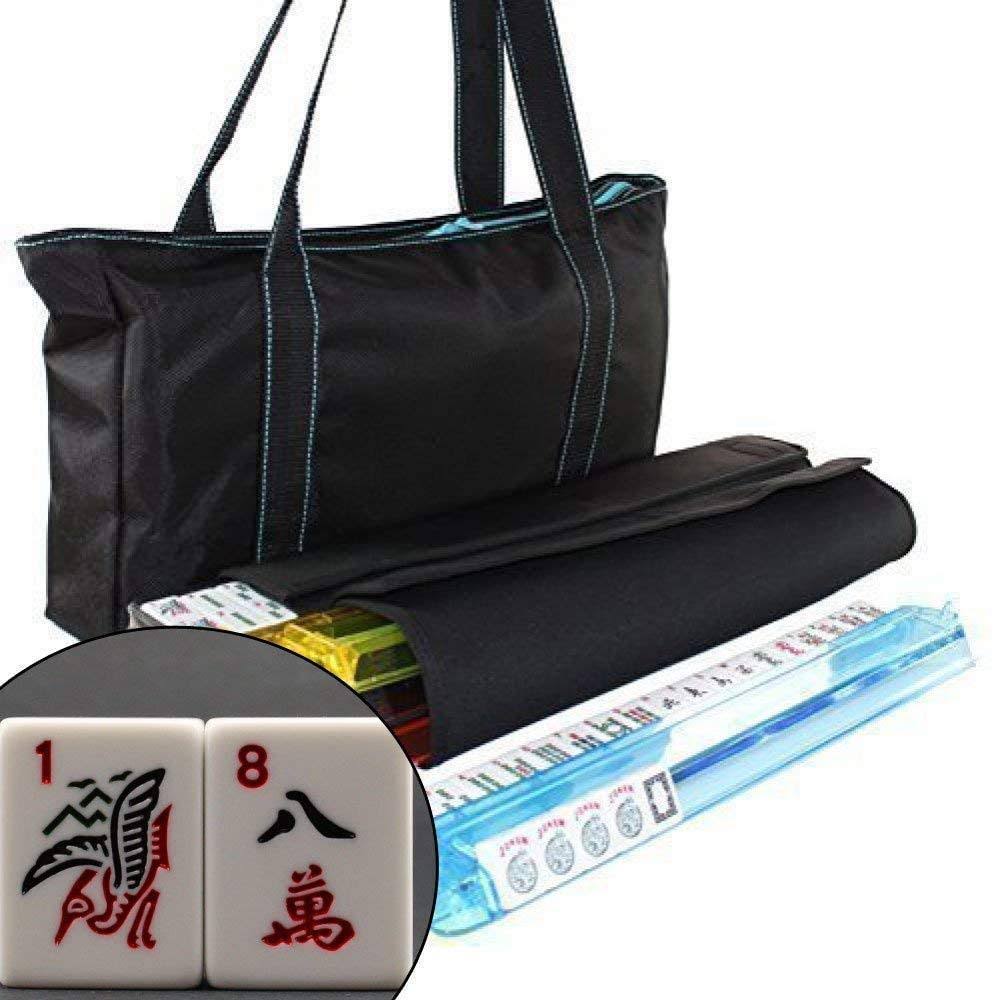 We Pay Your Sales Tax American Mahjong Set Waterproof Black Nylon wtih Blue Stitches Bag 4 Color Pushers/Racks Western Mahjongg