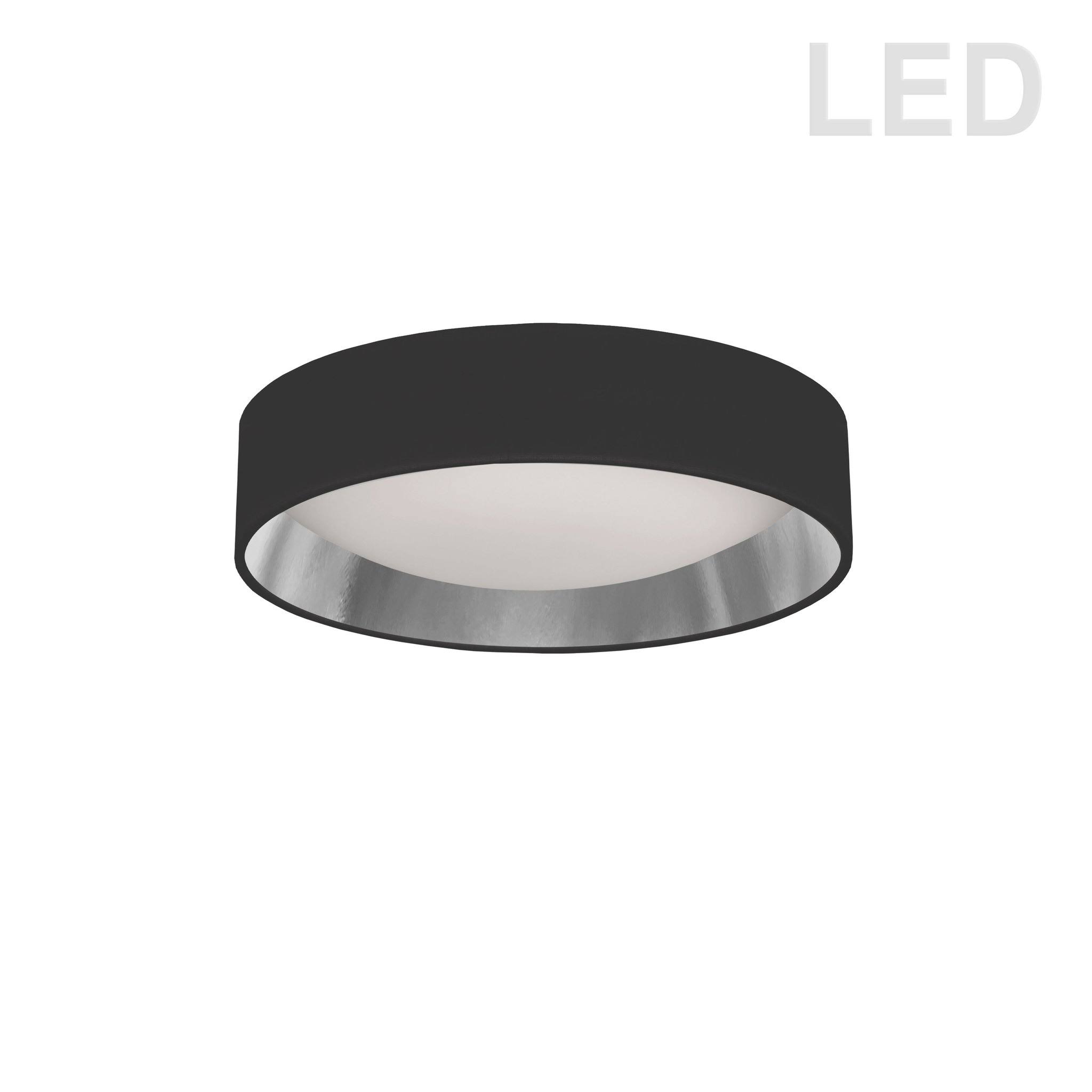 Dainolite CFLD-1114-697 11 inch 14W 1 LED Flush Mount Black Silver