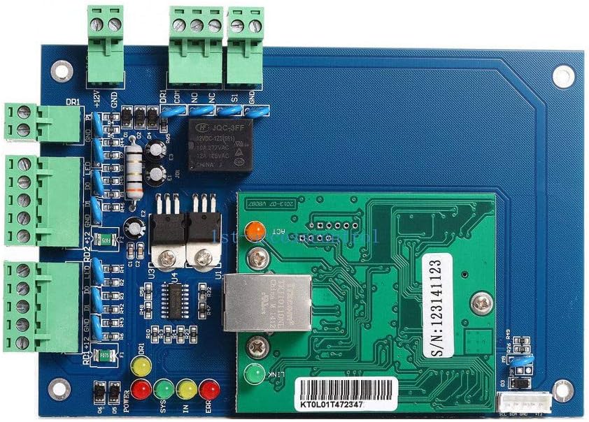 Single Door Access Control System Core Control Components with Metal 110V-240V Power Supply Box and 1 Door TCP/IP Network Access Control Panel Wiegand Controller,Computer Based Software,Remote Open