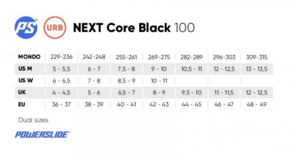 Powerslide Next Core 100 Skates - Black