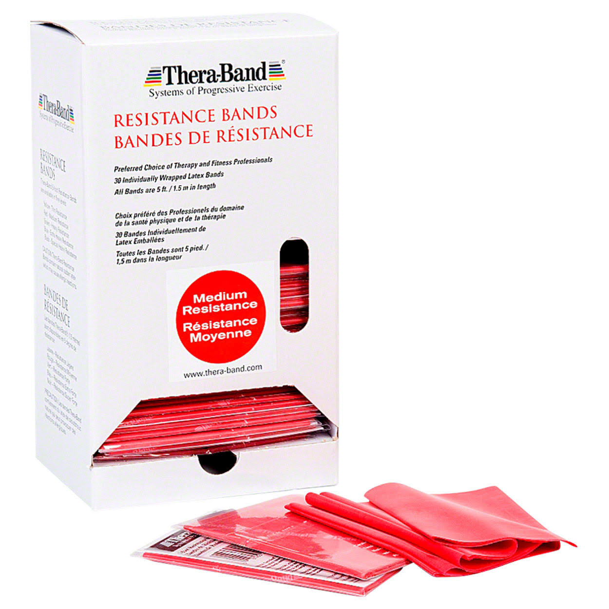 Theraband Professional Resistance Bands Dispenser Pack 30 Count