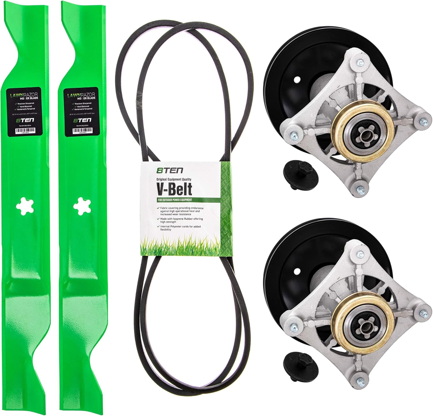 8TEN Deck Rebuild Kit for Craftsman 917255621 917255840 917288132 917288140 Lawn Tractors Blade Spindle Belt