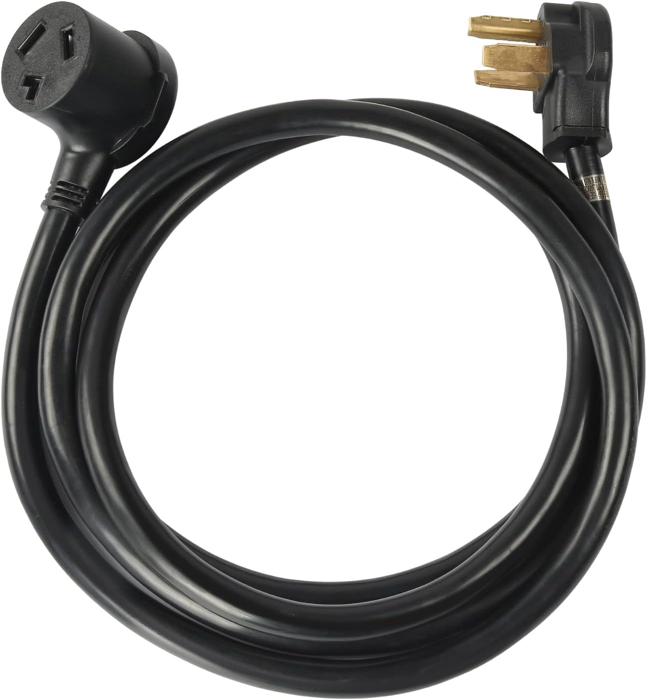 10FT 3 Prong Dryer Extension Cord, NEMA 10-30P to 10-30R Heavy Duty Extension Cord, 30Amp 125V/250V 7500W STW Power Cord (Black) Pack of 2