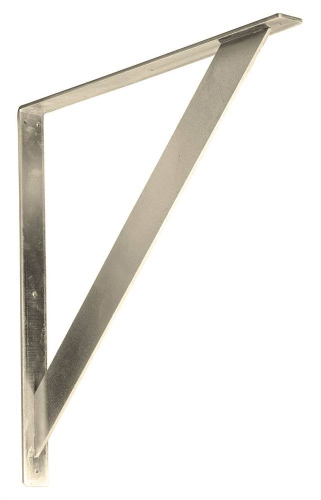 Ekena Millwork 2 inchw x 24 inchd x 24 inchh Traditional Steel Bracket, Stainless Steel