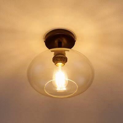 Bucholz 1 -Light 10x22 Semi Flush Mount Mercury Row Fixture Finish: Matt Black, Shade Color: Clear