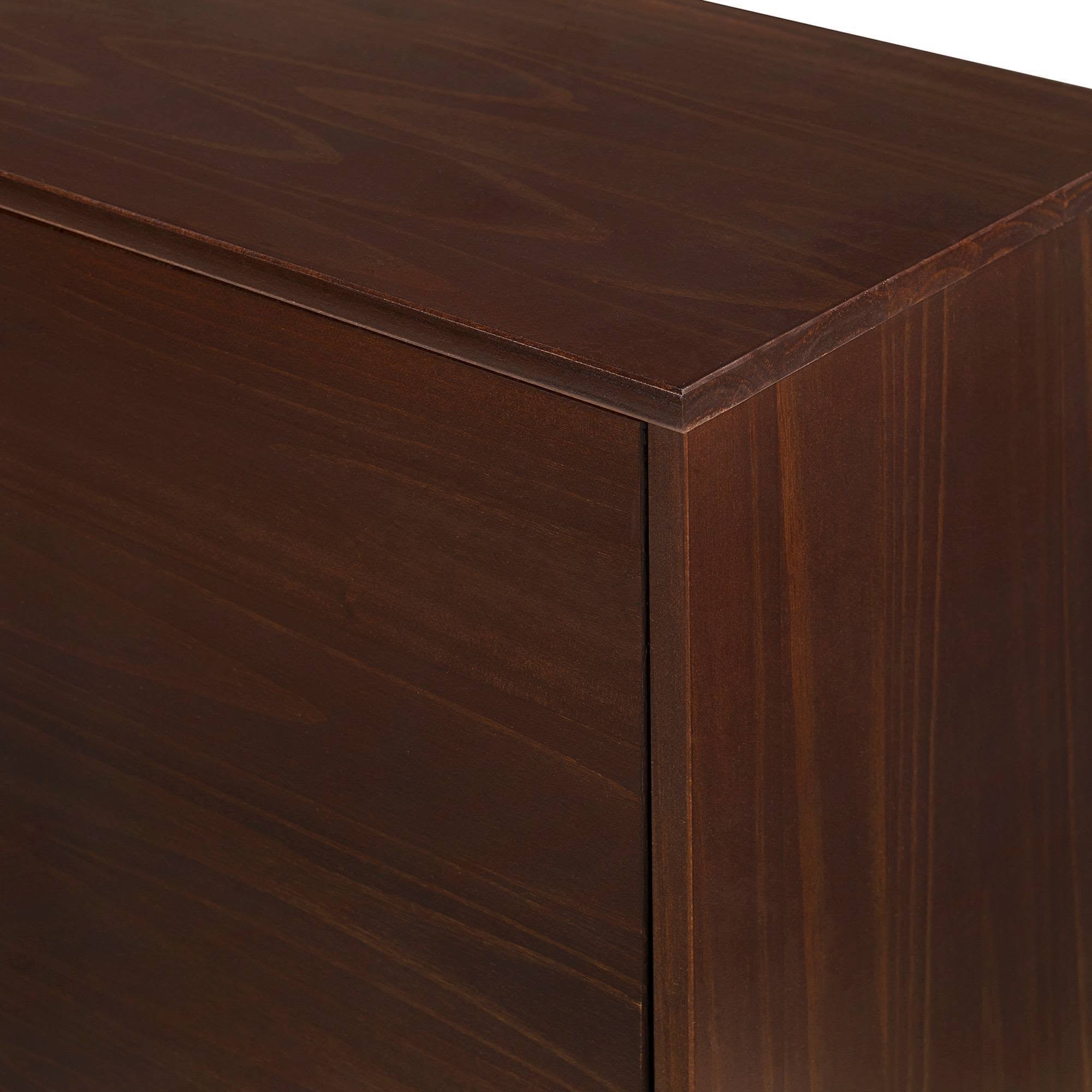 Diane Solid Wood Mid-Century Modern TV Stand for TVs Up to 80x22 Walnut - Saracina Home