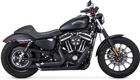 Vance & Hines 47229 Black Short Shots Staggered Full System Exhaust for Harley Sportster 2014-18 Model, 1 Pack