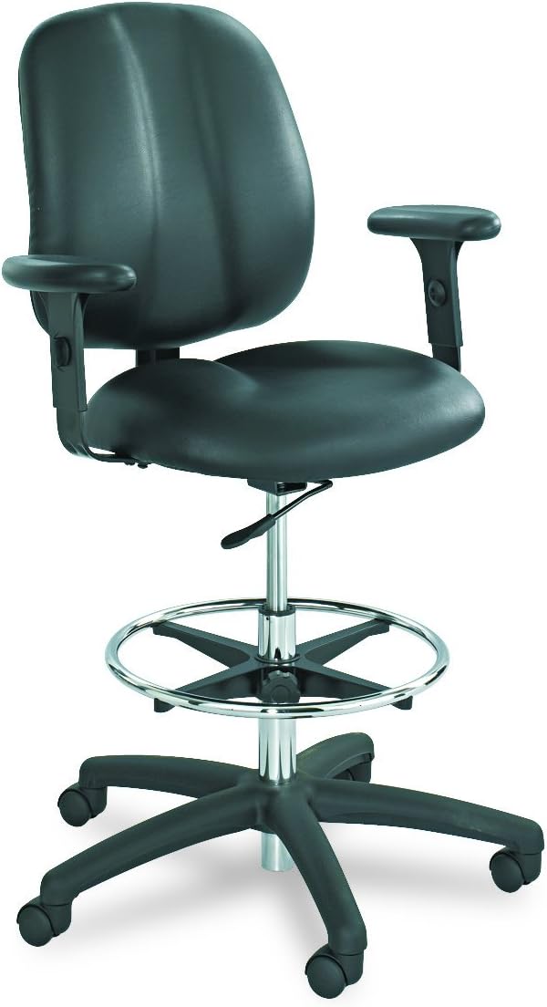 Safco Products Adjustable T-Pad Arm Set for use with Apprentice II Extended Height Chair, sold separately, Black