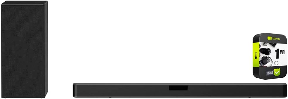 LG SN5Y 2.1 Channel High Res Audio Sound Bar with DTS Virtual:X Bundle with 1 YR CPS Enhanced Protection Pack