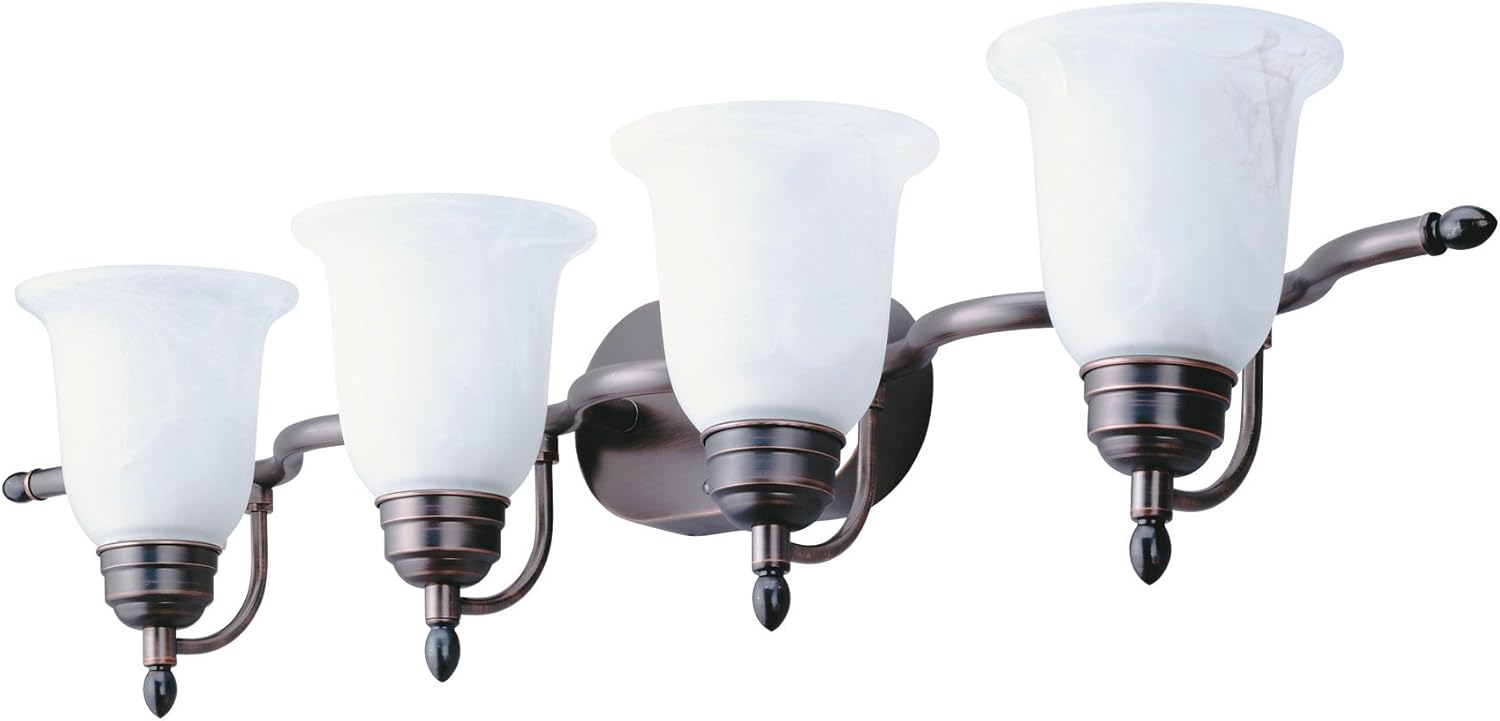 Lithonia Lighting 11794 BZ M2 Light Concepts 4-Light Sheffield Bathroom Bar Light, Black Bronze Pack of 2