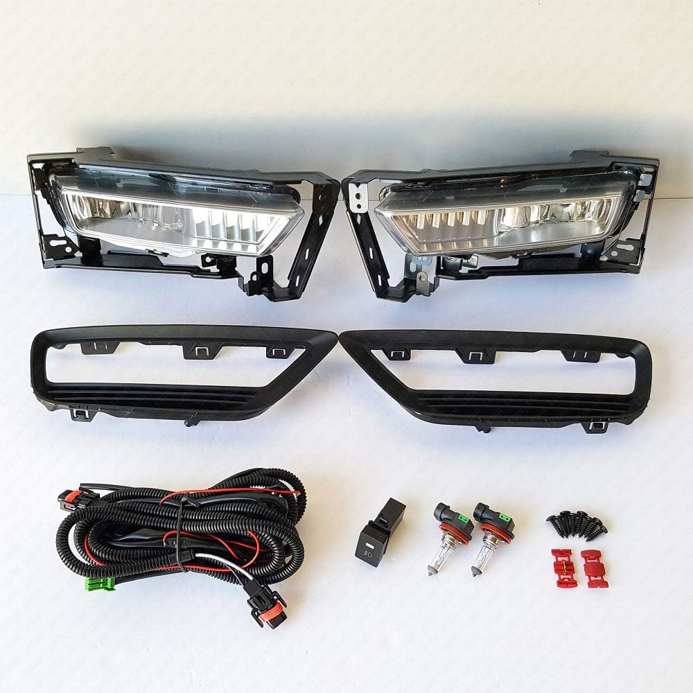 LEDIN Fog Lights for 2013-2015 Honda Accord Sedan 4 DOOR (OE Style Clear Lens with Switch, Bulbs, Relay, Bezels, Wires)