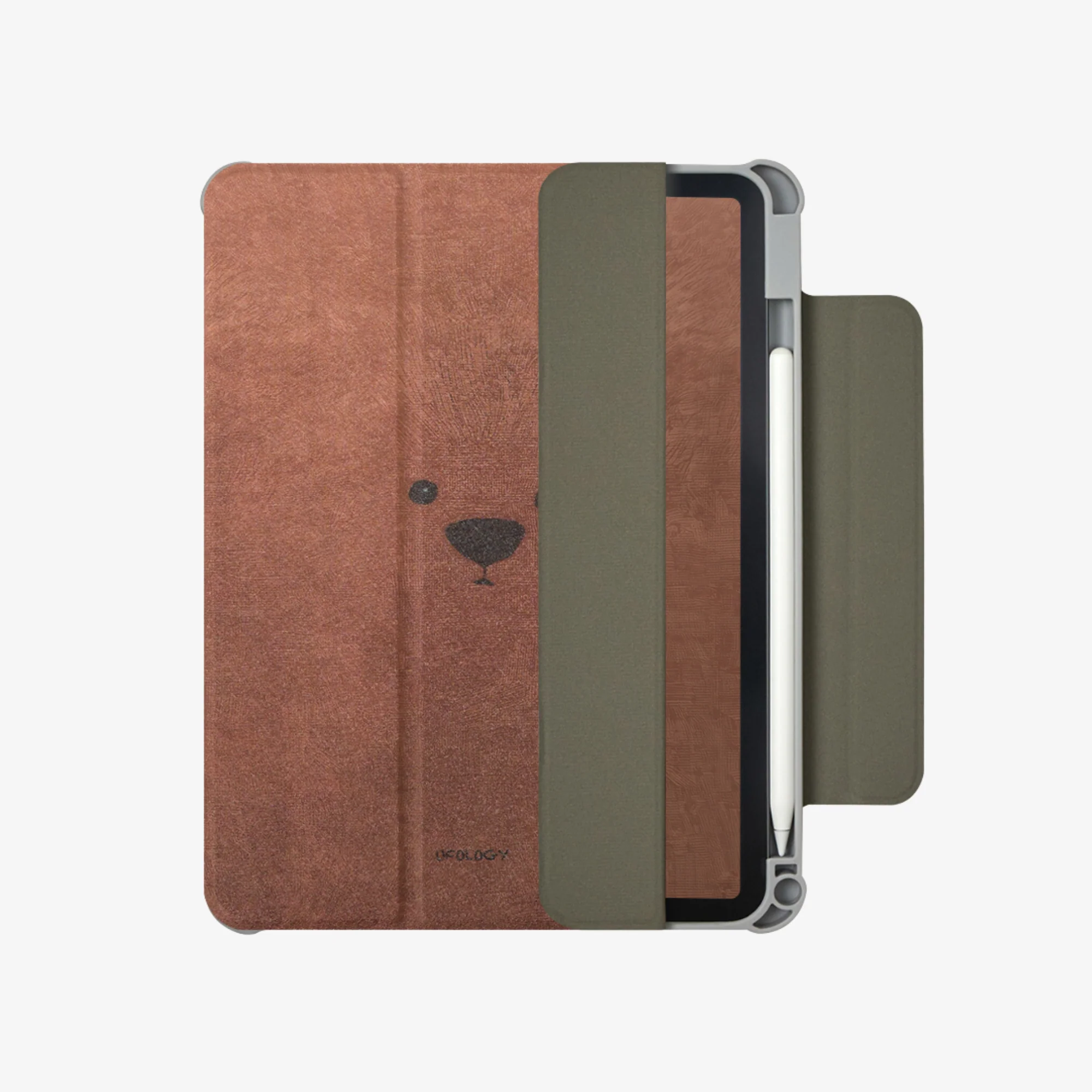 Bear Head Detachable iPad Folio Case