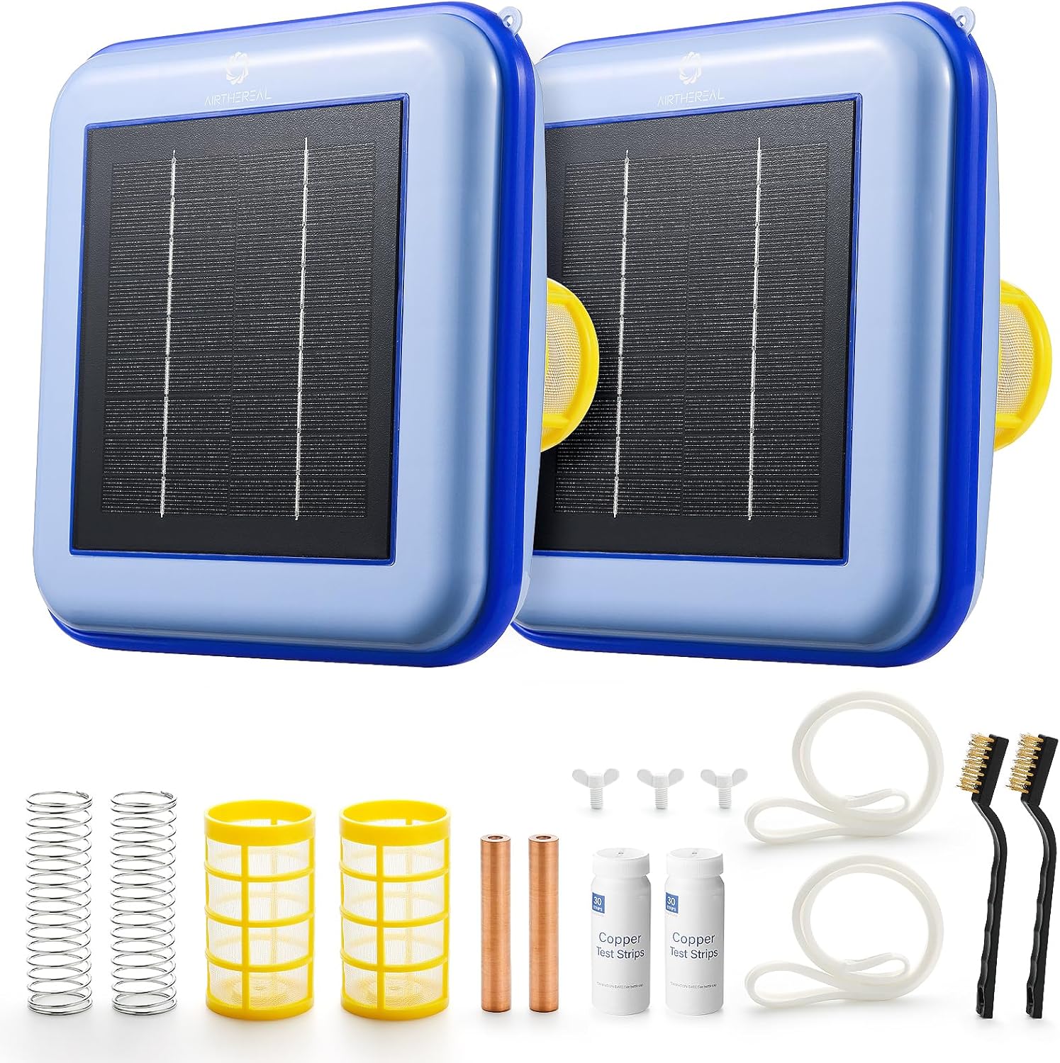 Airthereal C9 Solar Pool Ionizer, Water Purifier for 45,000 Gallons, 85% Chlorine Reduction, Keep Pool Water Crystal Clear, 2-Pack