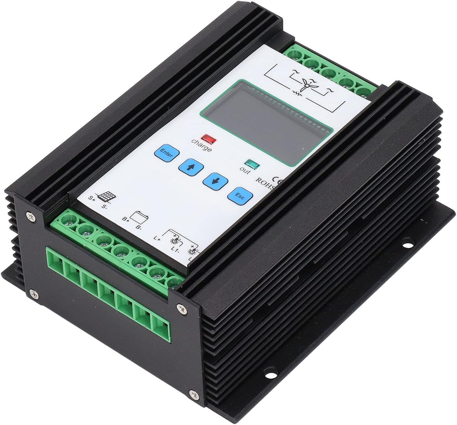 Wind Solar Hybrid Controller Digital Intelligent Control Wind Solar Regulator 12V 24V 600W