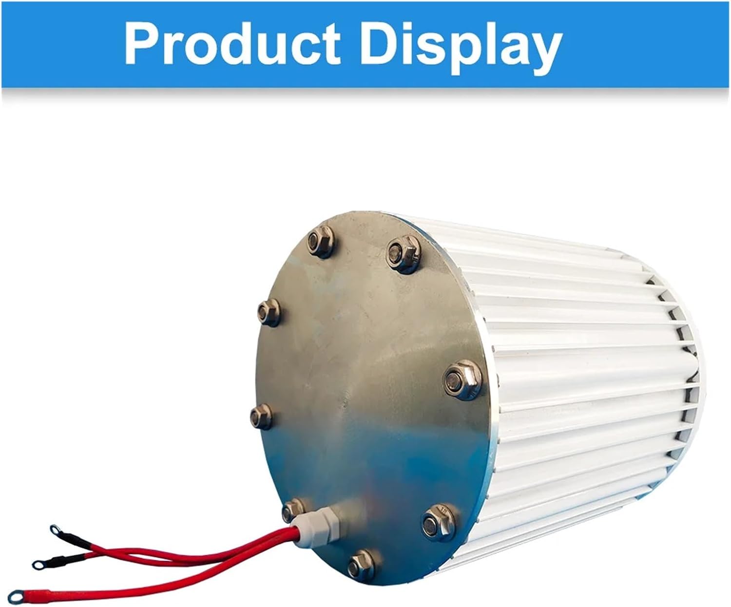 10KW Permanent Magnet Generator 24V 48V 96V Three-Phase Power Generators Low RPM for Windmill Water Turbine Low Starting Speed for Home(with Base,Double SHAFTS_120V)