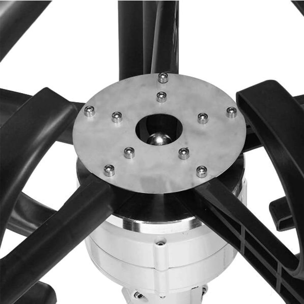 12000W Vertical Axis Maglev Wind Turbine High Voltage Generator, 12V 24V 48V with Charge Controller Household Windmill(5 Blades)