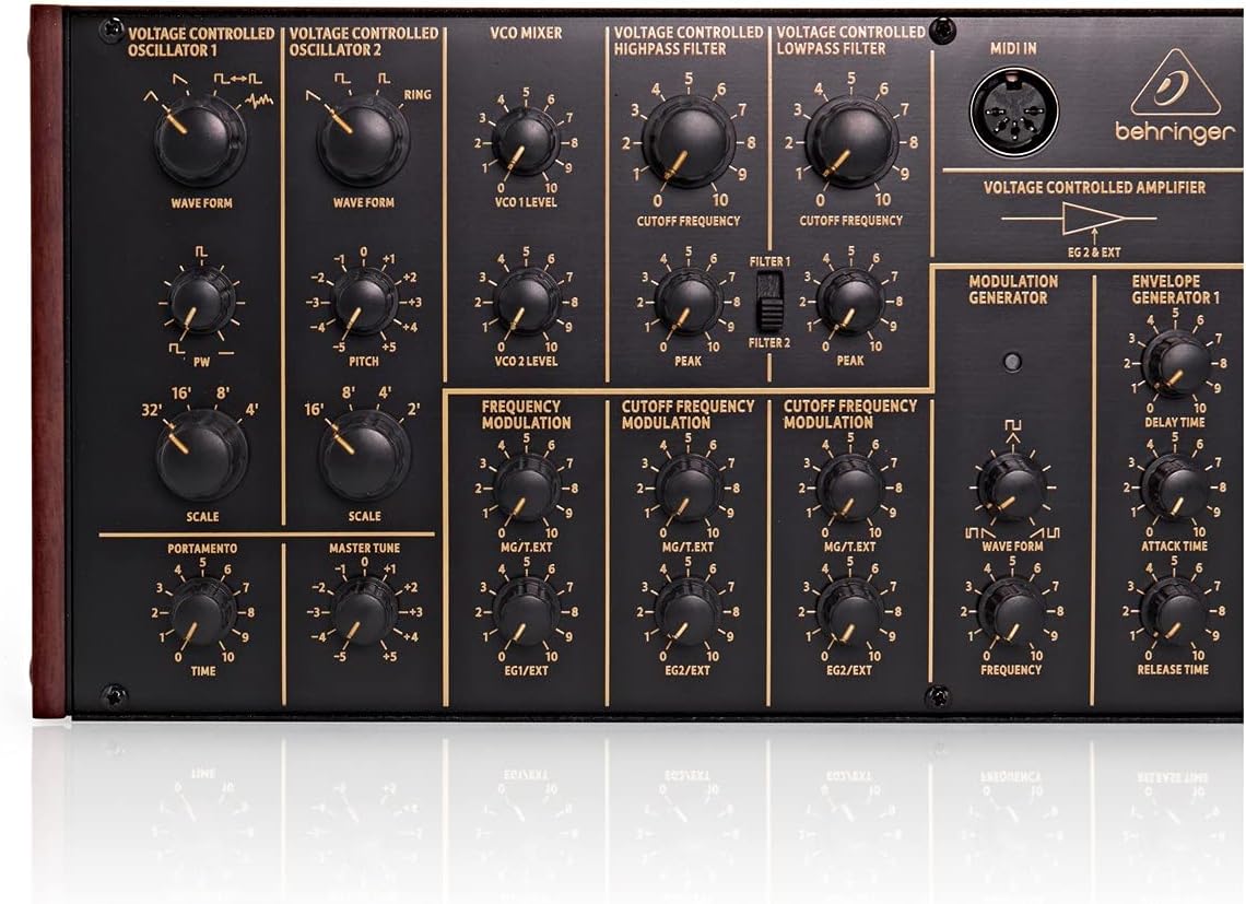 Behringer K-2 Analog and Semi-Modular Synthesizer with Dual VCOs, Ring Modulator, External Signal Processor, 16-Voice Poly Chain and Eurorack Format