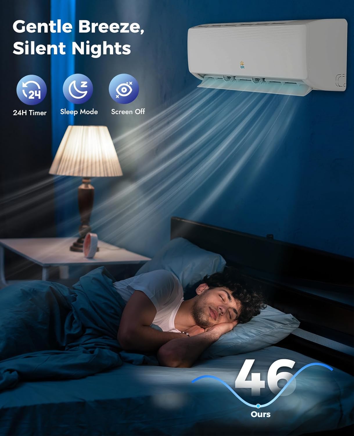 Mini Split Ac/Heating System - 18000 BTU Wall Mounted Mini Split Air Conditioner with Heat Pump, 19 SEER2 230V Energy Efficient Ductless Ac Unit Up to 1250 Sq (18000BTU, 19 SEER2)