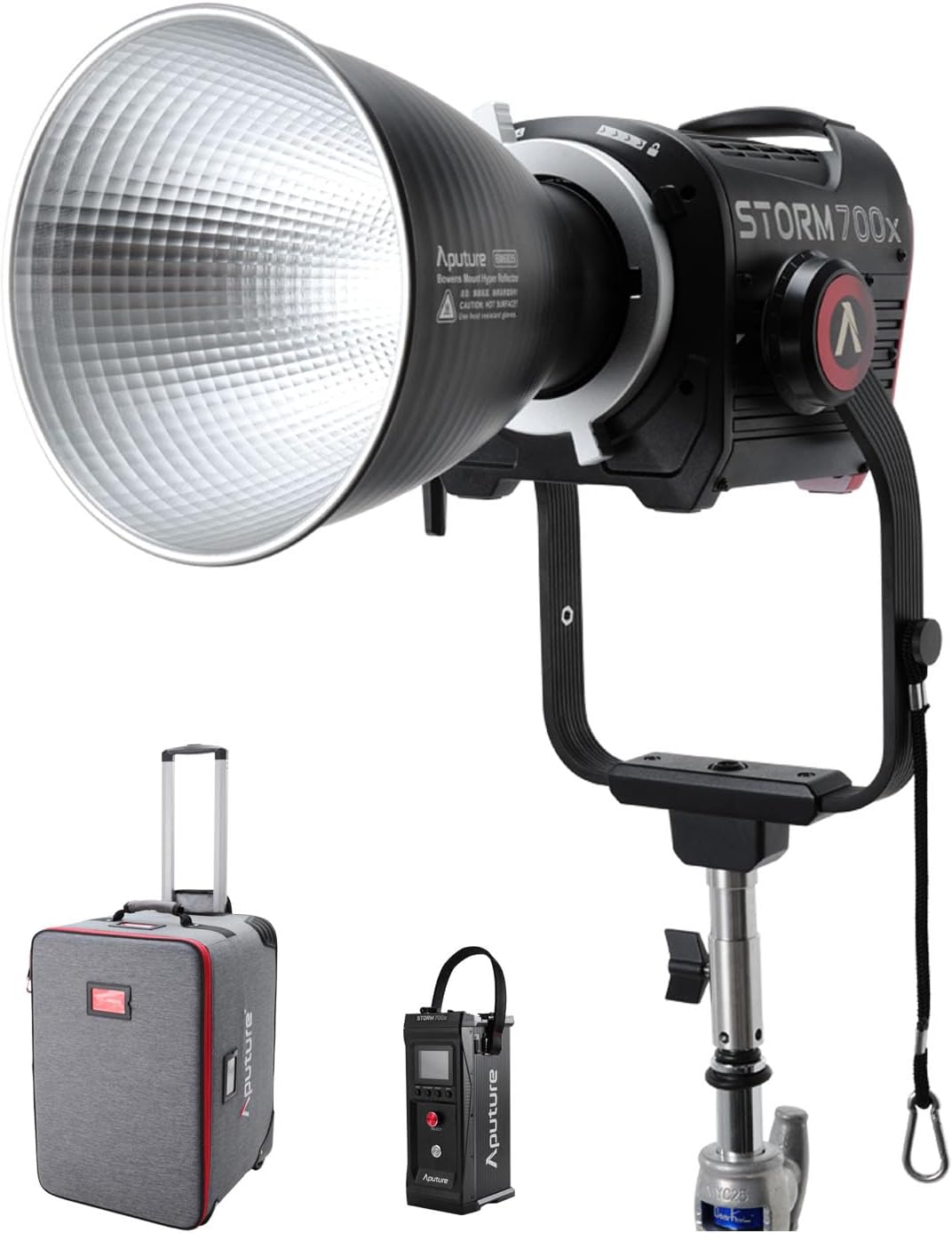 Aputure Storm 700x Video Light,700W Compact COB Light DMX/APP Control 0.1-100% Stepless Dimming CRI/TLCI 95+ CCT 2,500K-10,000K IP65 for Studio Photography,Film,YouTube,Key Light (Storm 700x)