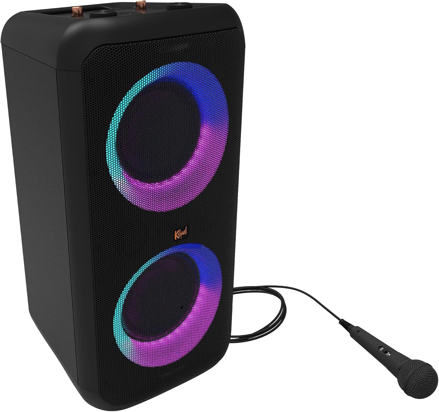 Klipsch Gig XXL, Black - Portable Wireless Bluetooth Speaker - Multiple Color Modes - Bass Boost - Two 6.5