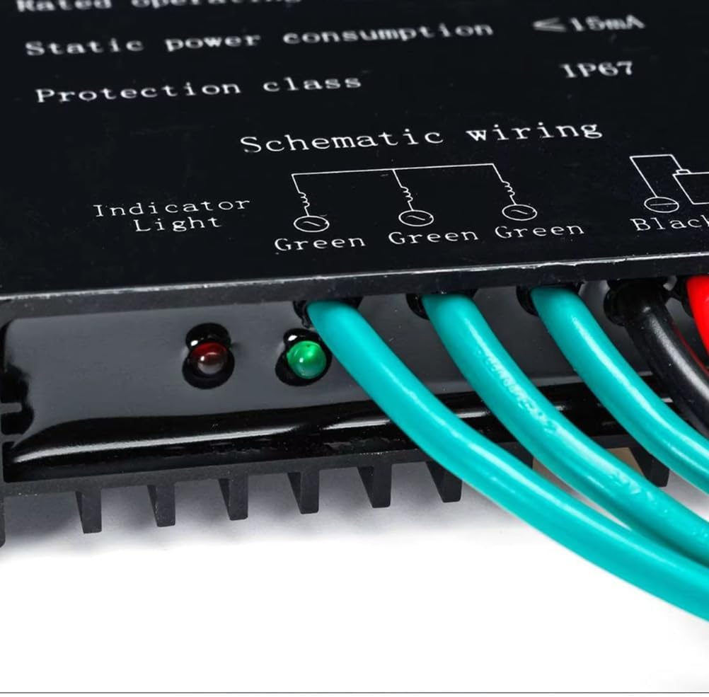 Wind Turbine MPPT Charge Controller, DC 12V 24V 48V 220V Battery Charge Controller MPPT Charge Controller for Wind Power Generation Systems(4000W),Black,12V