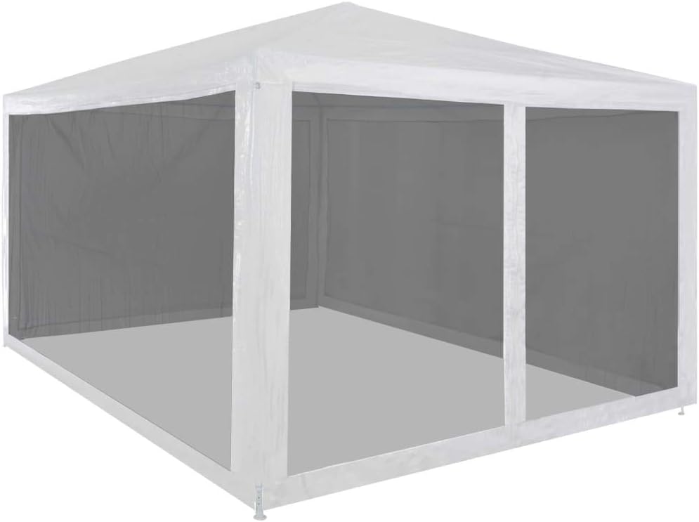 Large Party Tent, White Powder-Coated Steel Frame, 13x10ft Outdoor Canopy for Weddings, Festivals, BBQs, Beach Cabana Outdoor Structures