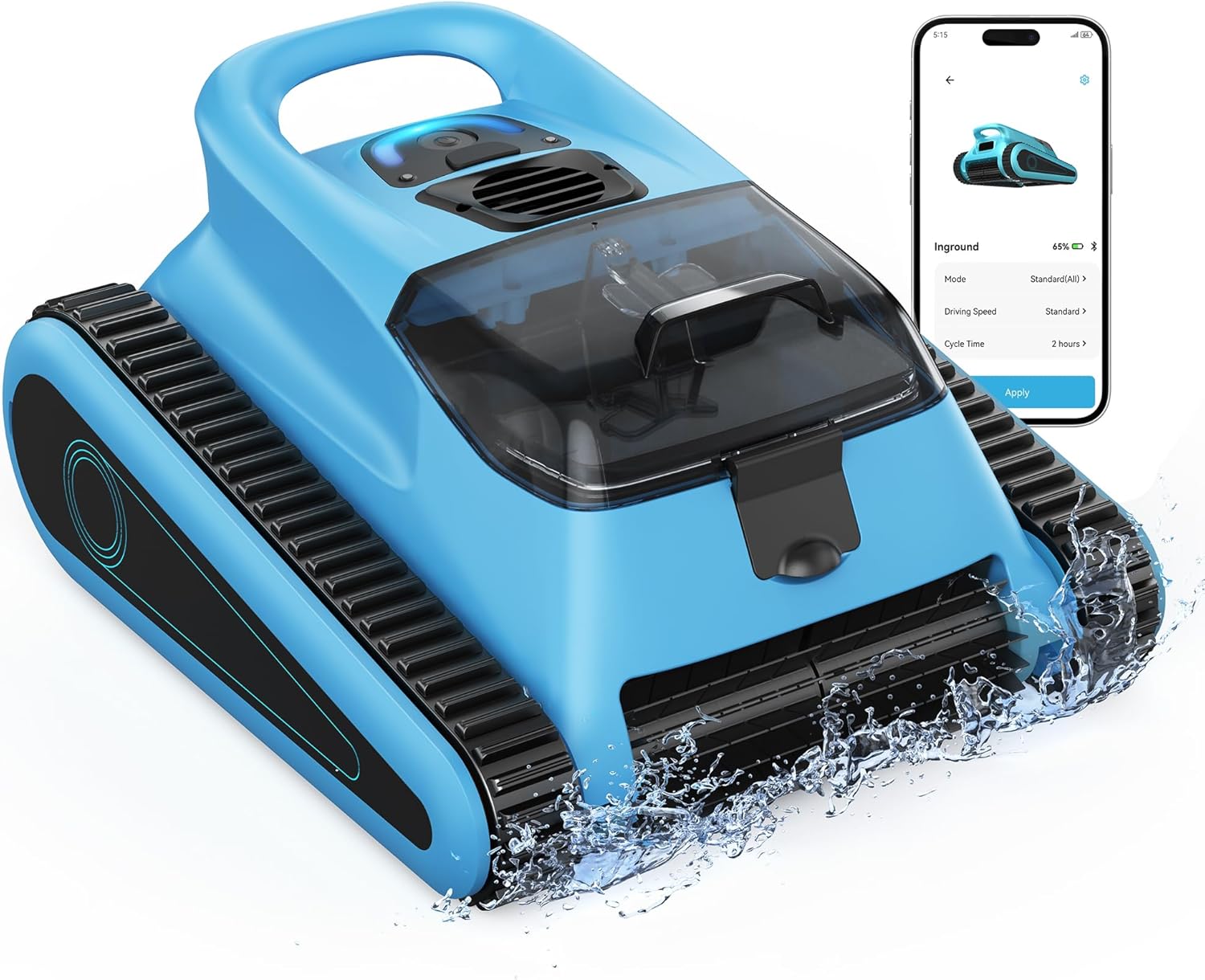(2025 New) Cordless Pool Vacuum Robot with App Control, Wall & Waterline Cleaning,150 Mins Runtime, Smart Navigation, Robotic Pool Cleaner for Inground & Above Ground Pools up to 2000 Sq.ft