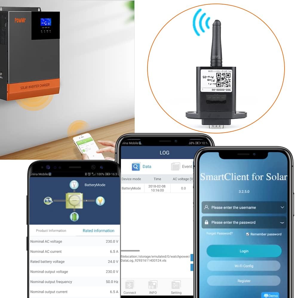 48V Solar Inverter 5000W Off Grid Inverter, 48V DC to 110V AC 5KW Pure Sine Wave Power Inverter 80A MPPT Charge Work with 48V Lead-Acid Lithium Can take Solar Power/Utility Power