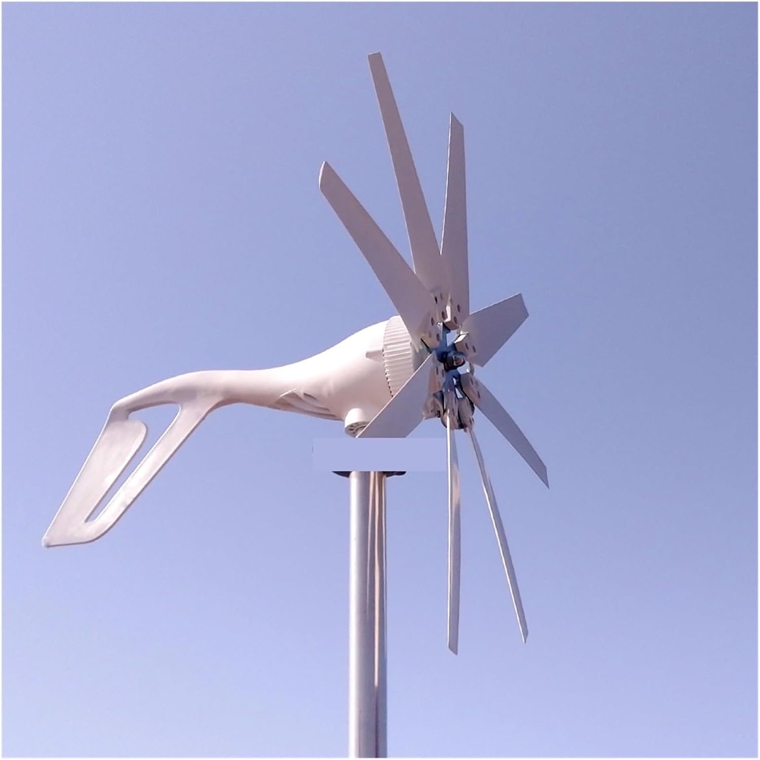 Wind Turbine Generator 8 Blades 2000w 12v 24v 48v with Mppt Hybrid Charge Controller for Home Use Low Starting Speed for Home(Wind Turbine Only,24V_1000W)