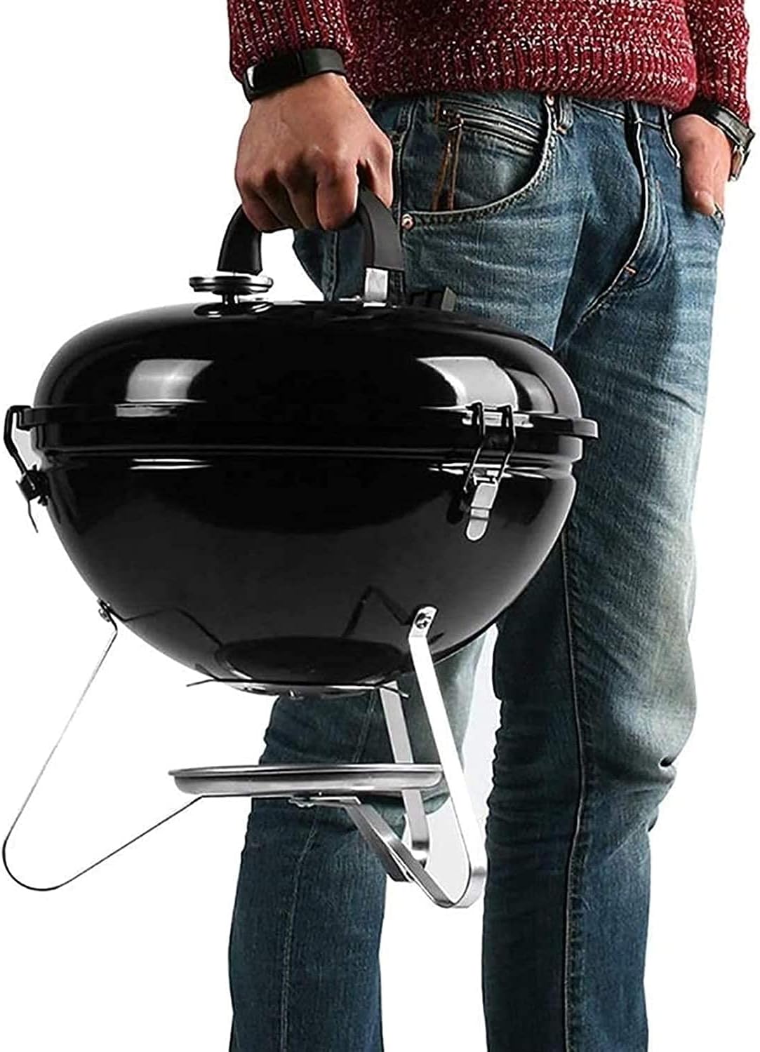 BBQ Grill,Fire Pits,Outdoor Fire Pit Wild Travel Wood Burning and Camping Picnic Stove Bonfire,with Barbecue,Family EssentialMultifunctional Stove