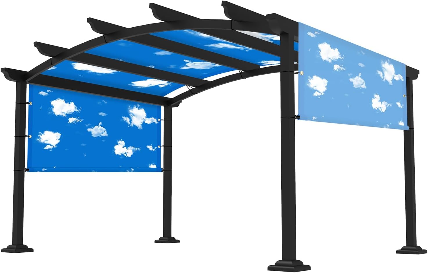 16'×40' Pergola Shade Cover Waterproof Universal Replacement Canopy for Outdoor Patio Porch Backyard Gazebo with Grommets Weighted Rods