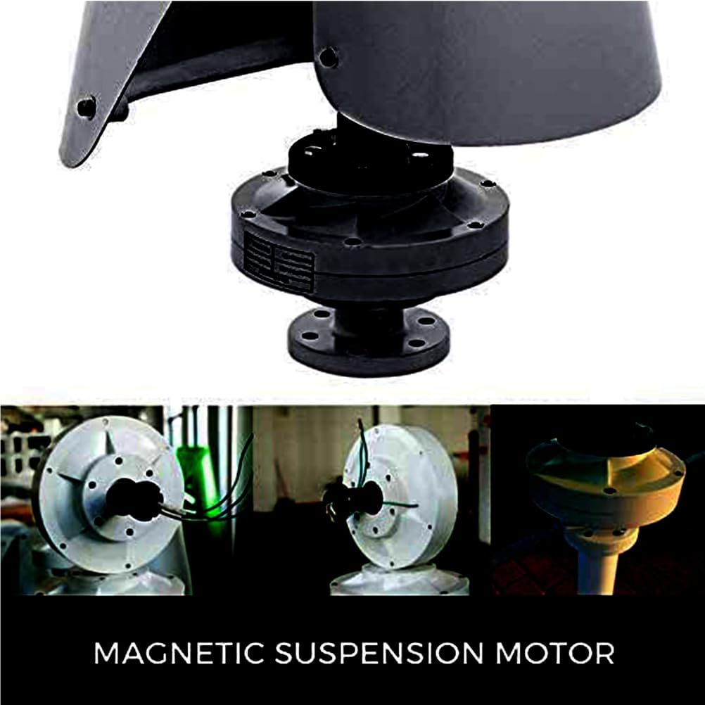 48v,16000W 12V/24V Wind Turbine Vertical Axis Wind Turbine Generator with Controller, IP67 Wind Turbine Power Generation Low Noise 62Db for Home, Camping