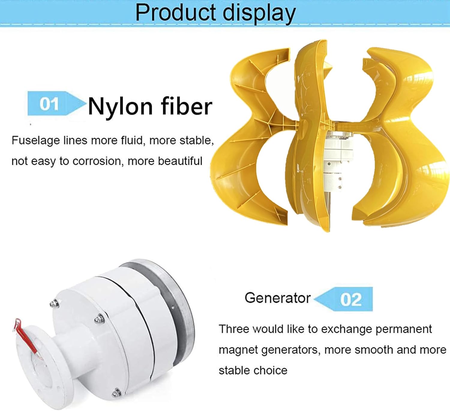 12000W Household Wind Turbine Generator with Low Wind Speed Start, with Controller 12V/24V/48V/220V Small Wind Power System, for Garden