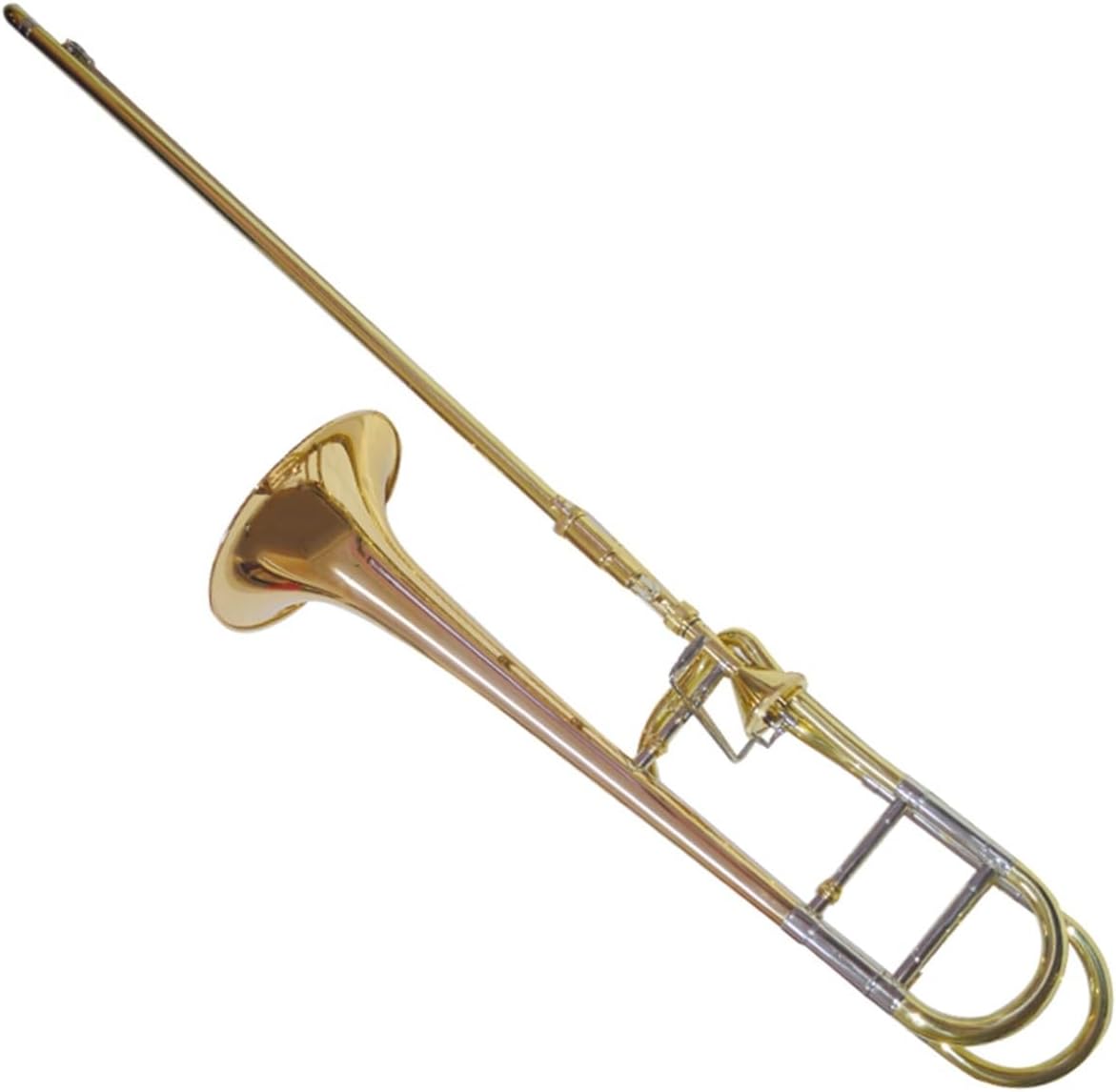 Adult Trombone Instrument Tenor Trombone Gold Brass Bell Conical Piston Instrument