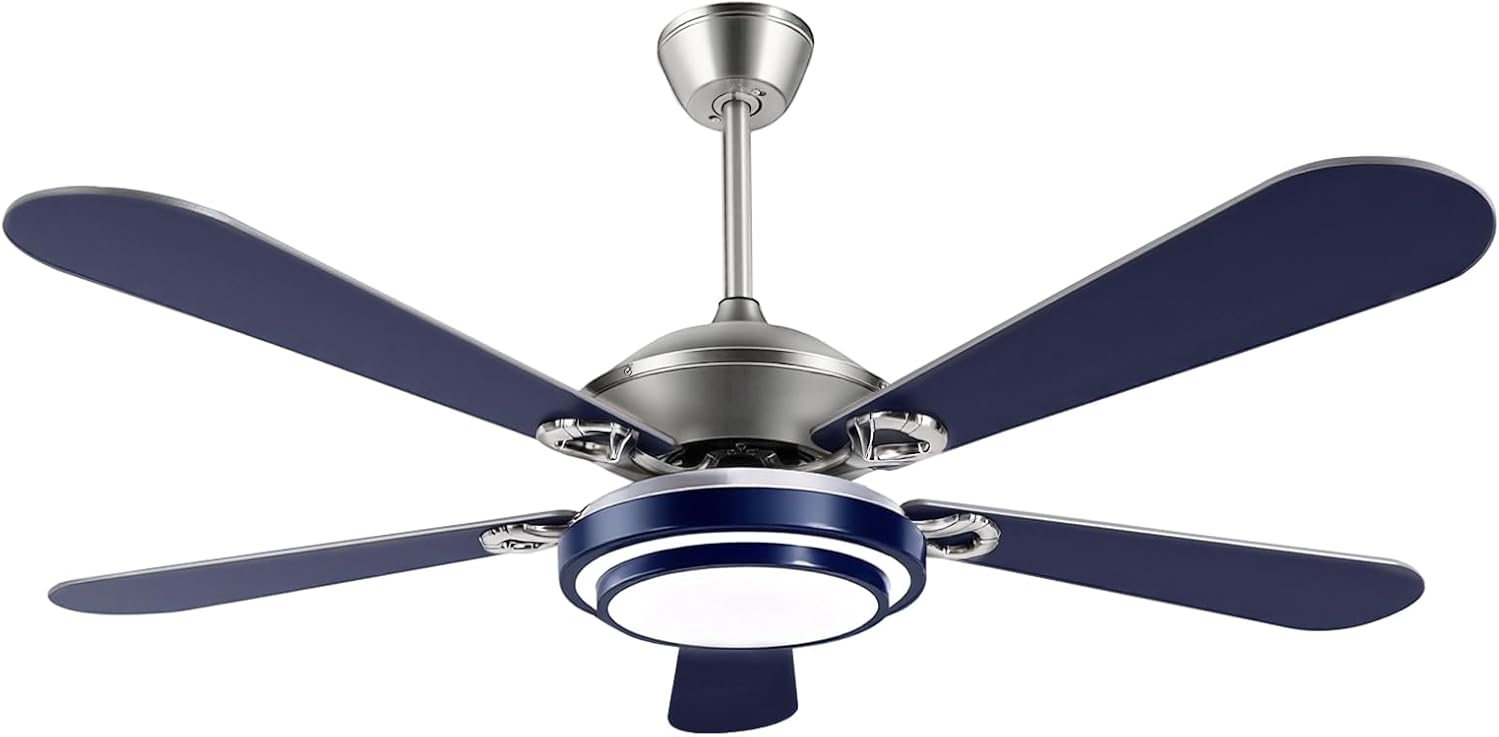 Ceiling Fan with Light and Remote Control, Dimmable LED Chandelier, Modern Acrylic Ceiling Fan, Pure Copper Motor, Wind Speed Adjustment for Living Room/Bedroom/Kitchen/Restaurant