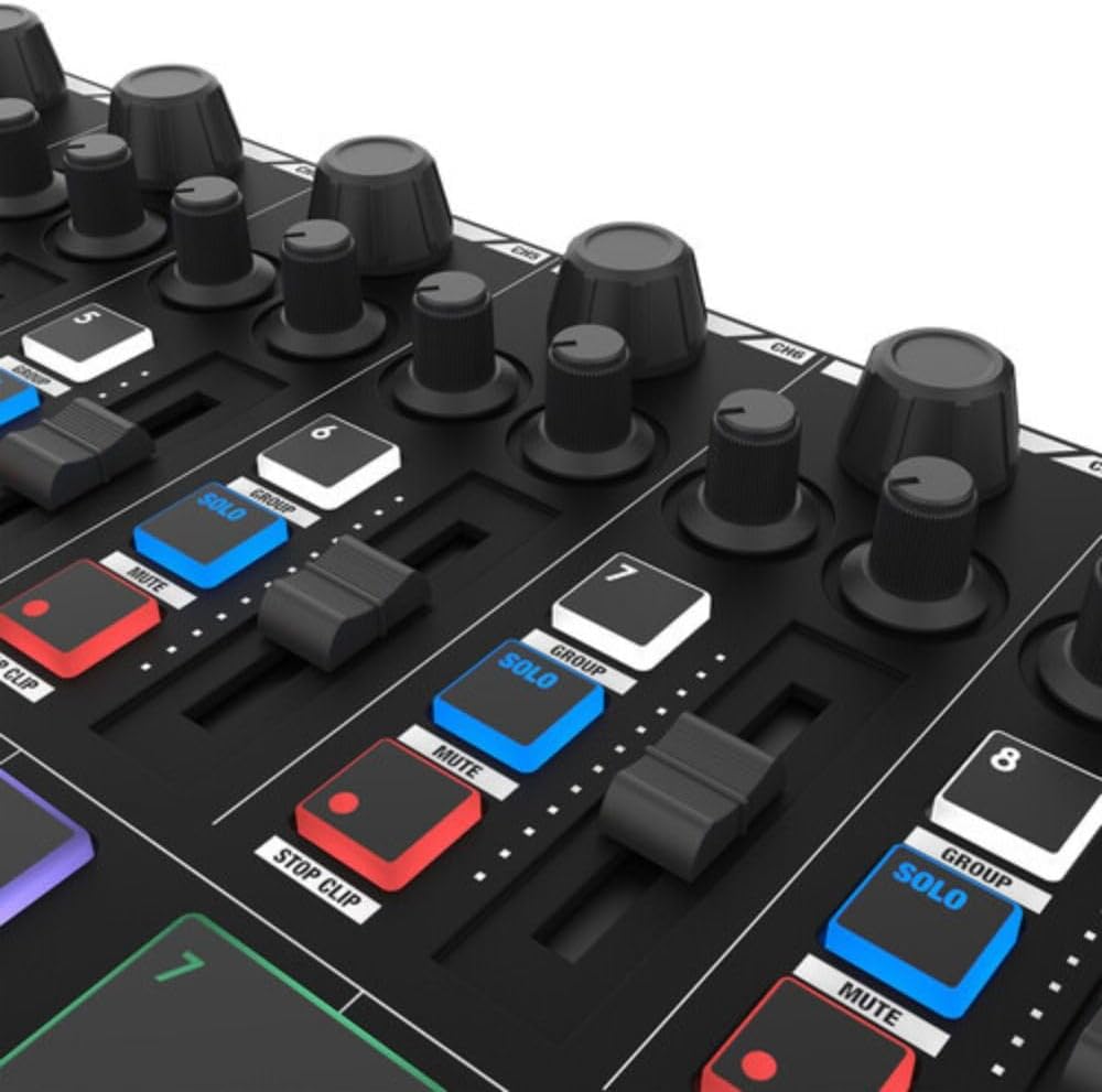 Reloop Keypad Pro Compact USB-MIDI 4-In-1 DAW Workstation Controller Bundle with Auray FP-P1L Universal Piano-Style Sustain Pedal